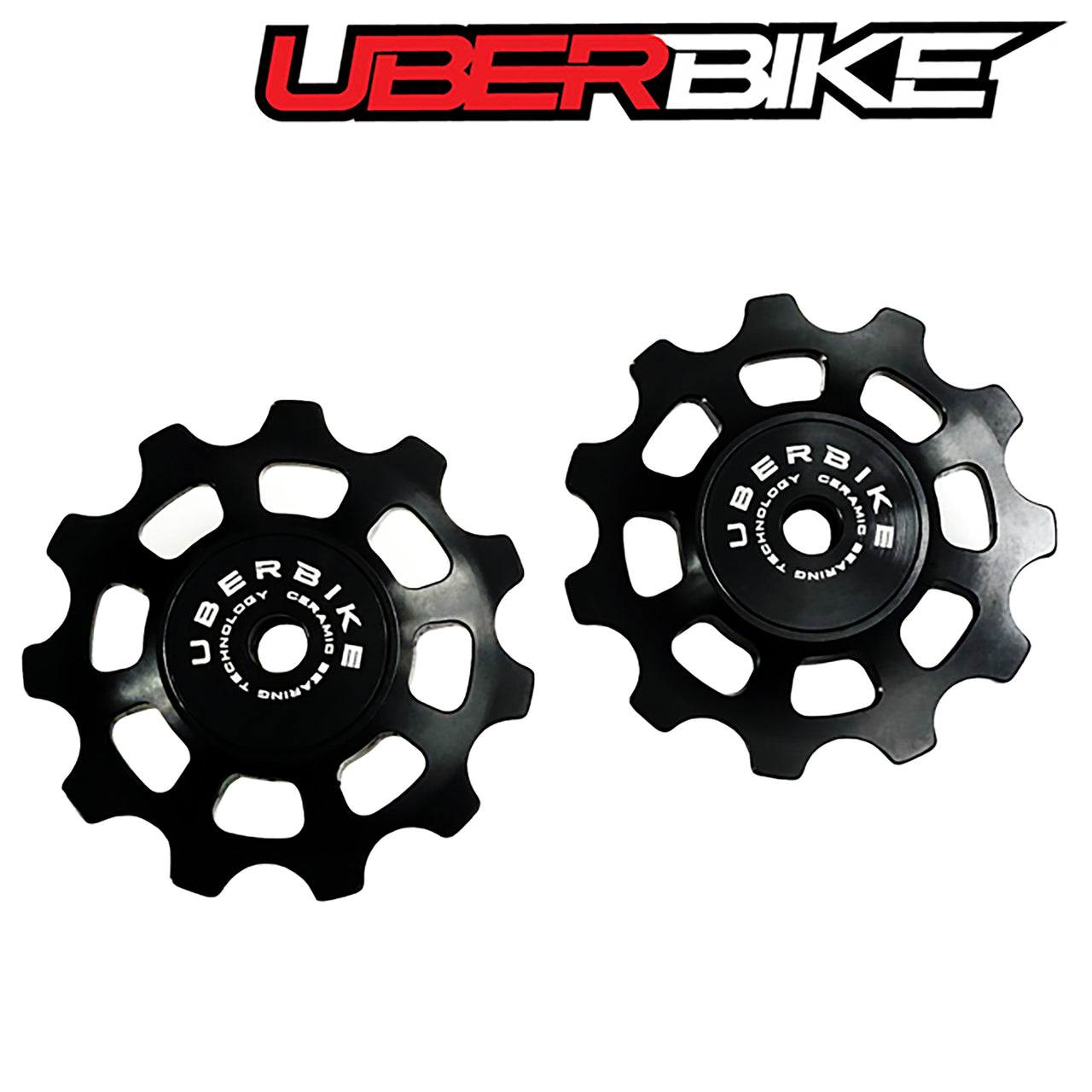 Uberbike Jockey Wheel Set 11T - Ceramic Hybrid Bearing - Colour Options