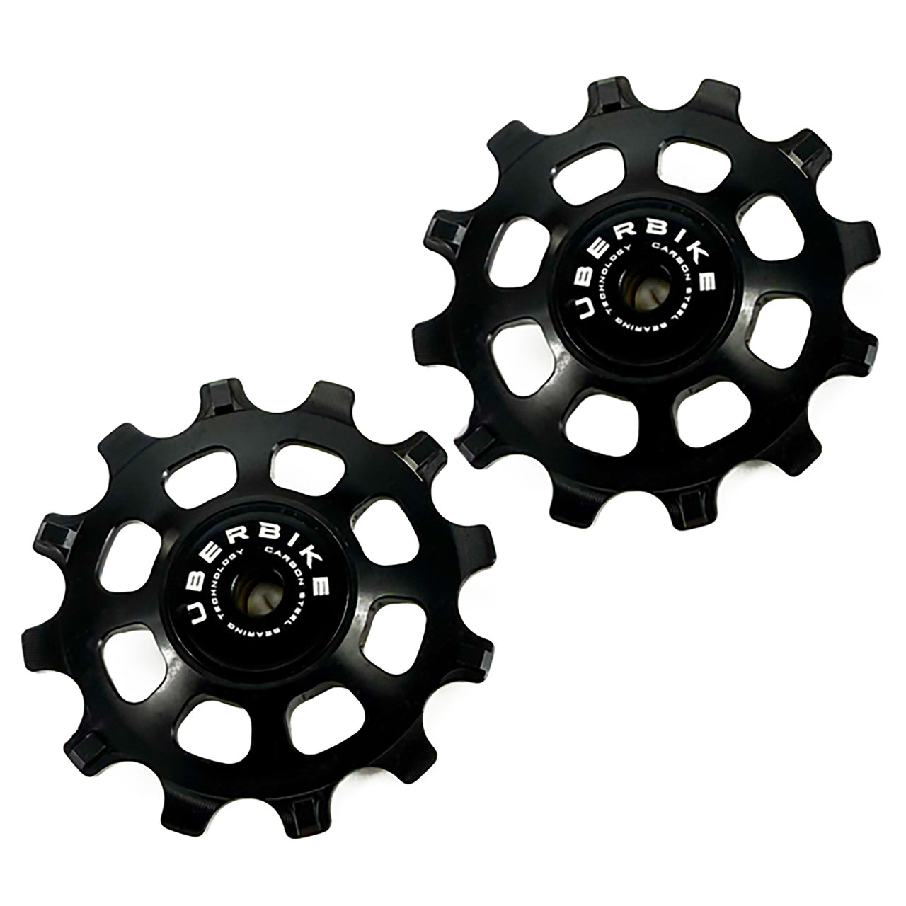 Uberbike Jockey Wheel Set 12T - Carbon Steel Bearing - Colour Options