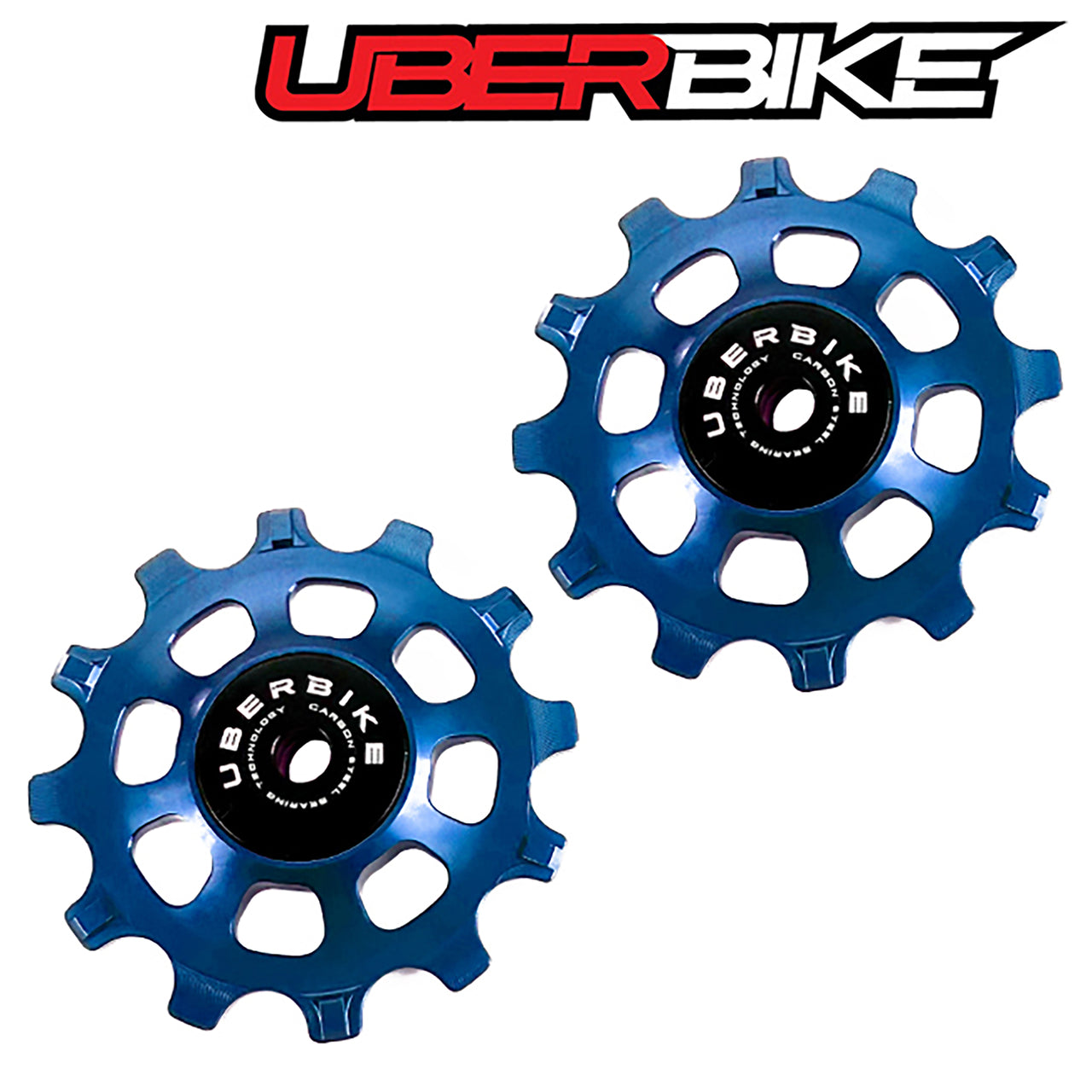 Uberbike Jockey Wheel Set 12T - Carbon Steel Bearing - Colour Options