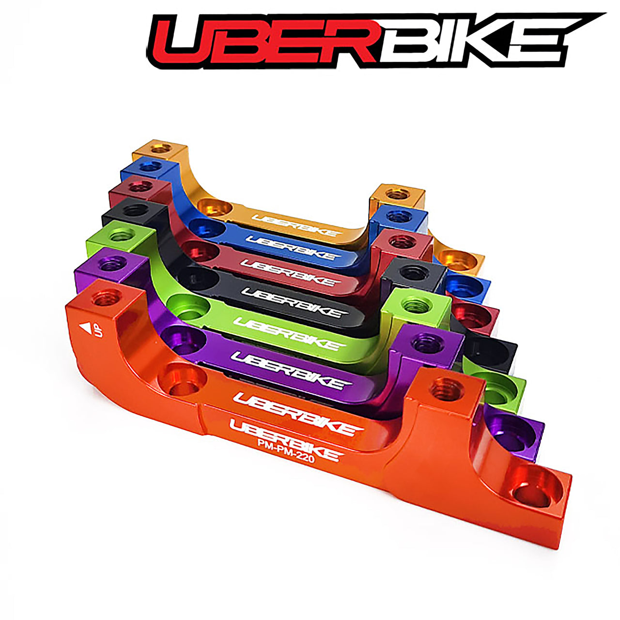 Uberbike Post to Post PM6/160mm Direct Mount to 220mm Disc Brake Adapter - Colour Options