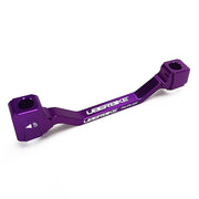 a purple post mount to post mount disc brake adapter for 180mm-203mm disc brake rotor on a white background