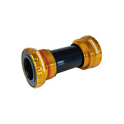 gold coloured 24mm spindle  ceramic bottom bracket on a white background 