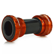 orange coloured 24mm spindle  ceramic bottom bracket on a white background 