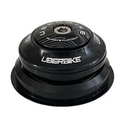 Black Uberbike bicycle zero stack headset on a white background