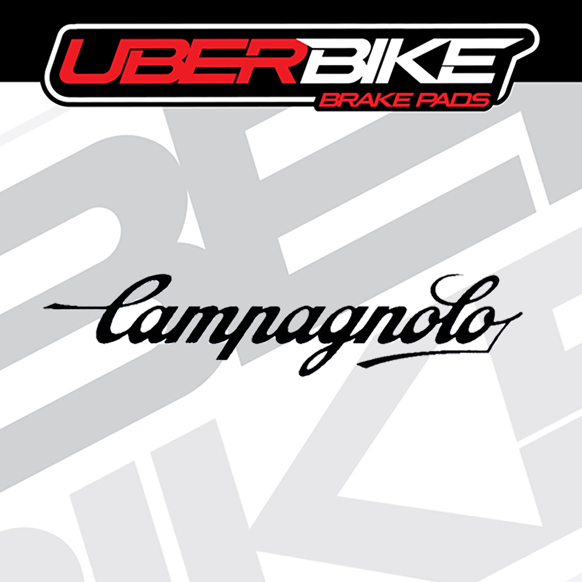 Campagnolo logo with Uberbike branding, on a grey background