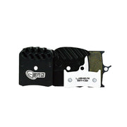 clarks crs c4 finned race matrix disc brake pads with uberbike branding on a white background