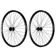 Two enduro 35 diameter 27.5 inch electric bicycle wheels with Uberbike branding on a white background