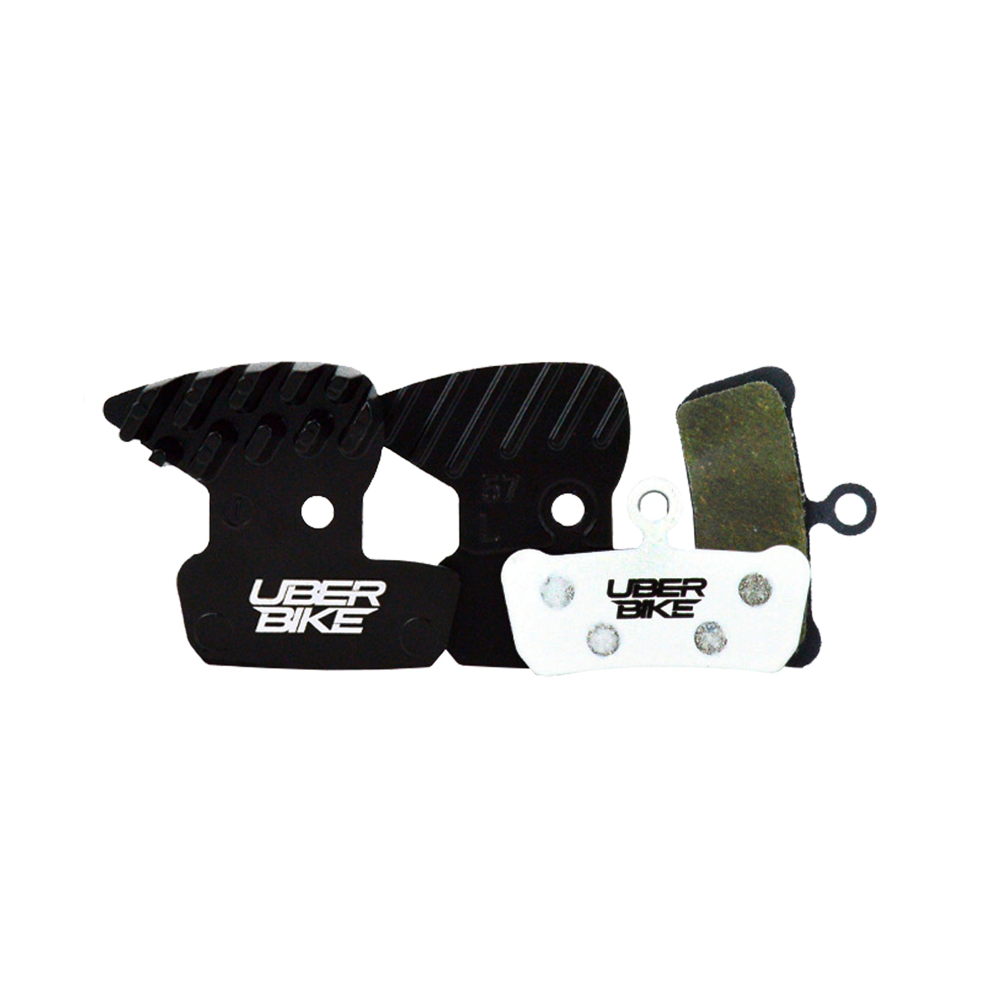 2016 sram guide ultimate t finned race matrix brake pads with Uberbike branding on a white background