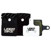 Finned Brake pads with 'Uberbike' branding on a white background.