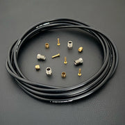 Formula Cura / Cura 4 / Cura X black hydraulic brake hose kit with straight connector fittings and Uberbike branding on a black background