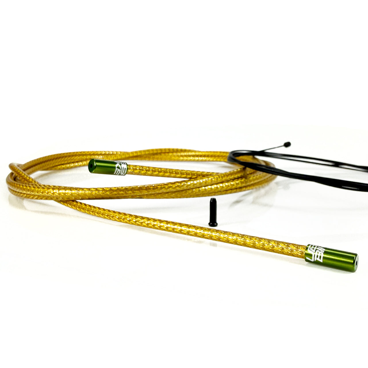 Uberbike 1X Gear Cable / Dropper Post Cable Kit Builder - Gold Braid with Sealed Ferrule Colour Options