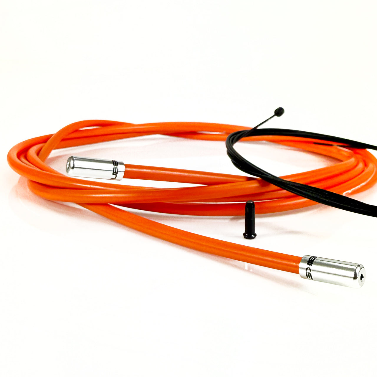 Road Bike Gear Cable Kit - Orange with Sealed Ferrules