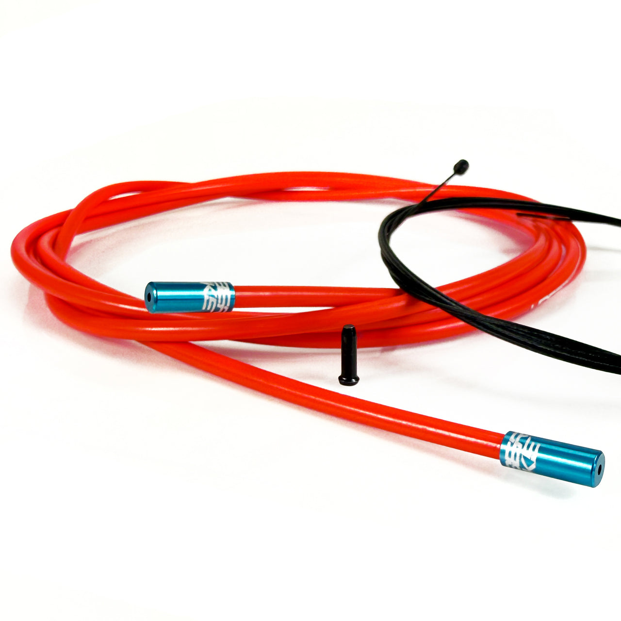 Uberbike 1X Gear Cable / Dropper Post Cable Kit Builder - Red with Sealed Ferrule Colour Options