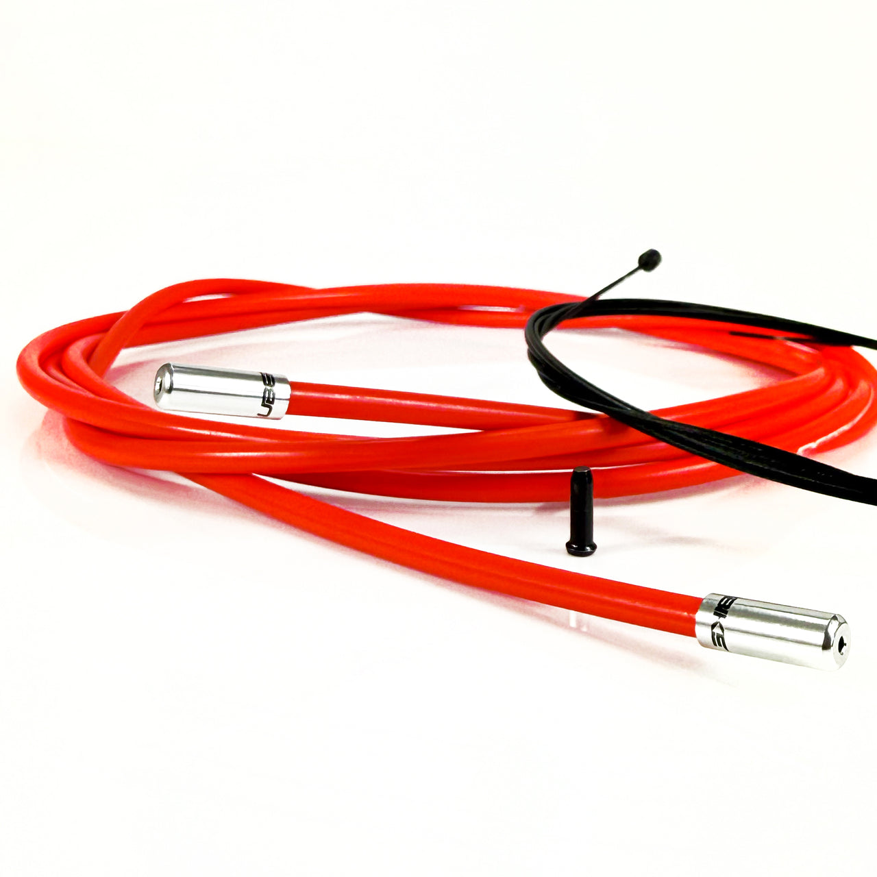 Road Bike Gear Cable Kit - Red with Sealed Ferrules