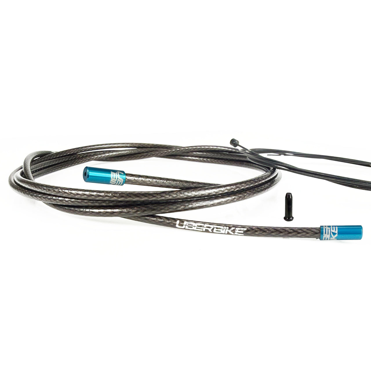 Road Bike Gear Cable Kit - Smoke Braid with Sealed Ferrules