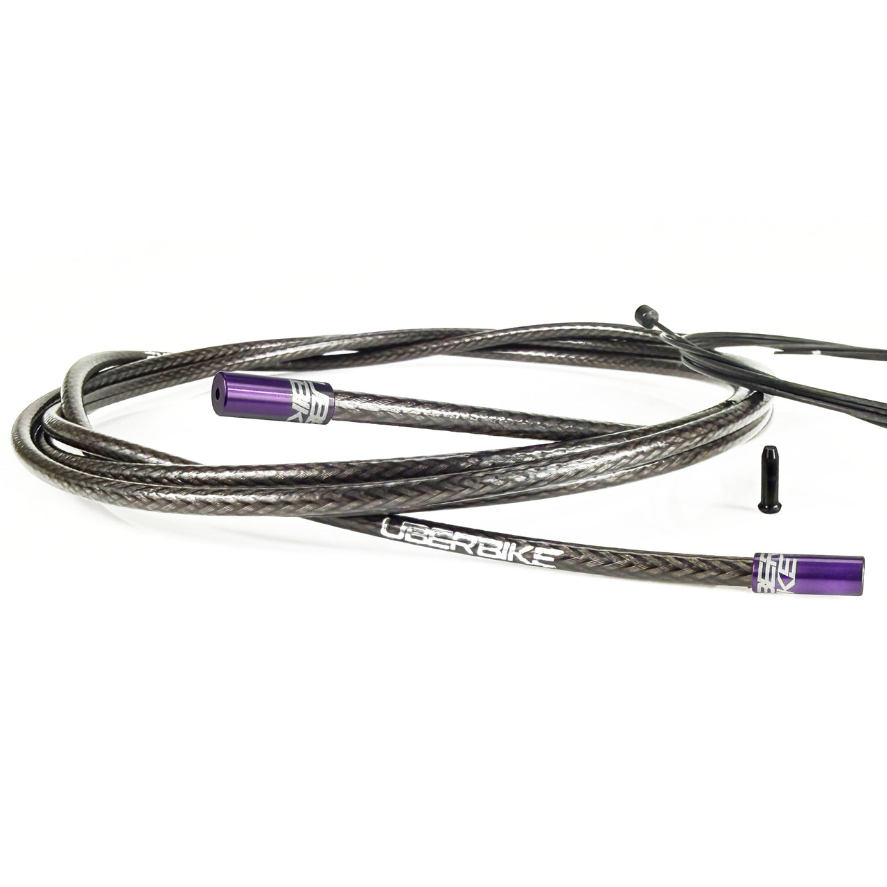 Uberbike 1X Gear Cable / Dropper Post Cable Kit Builder - Smoke Braid with Sealed Ferrule Colour Options