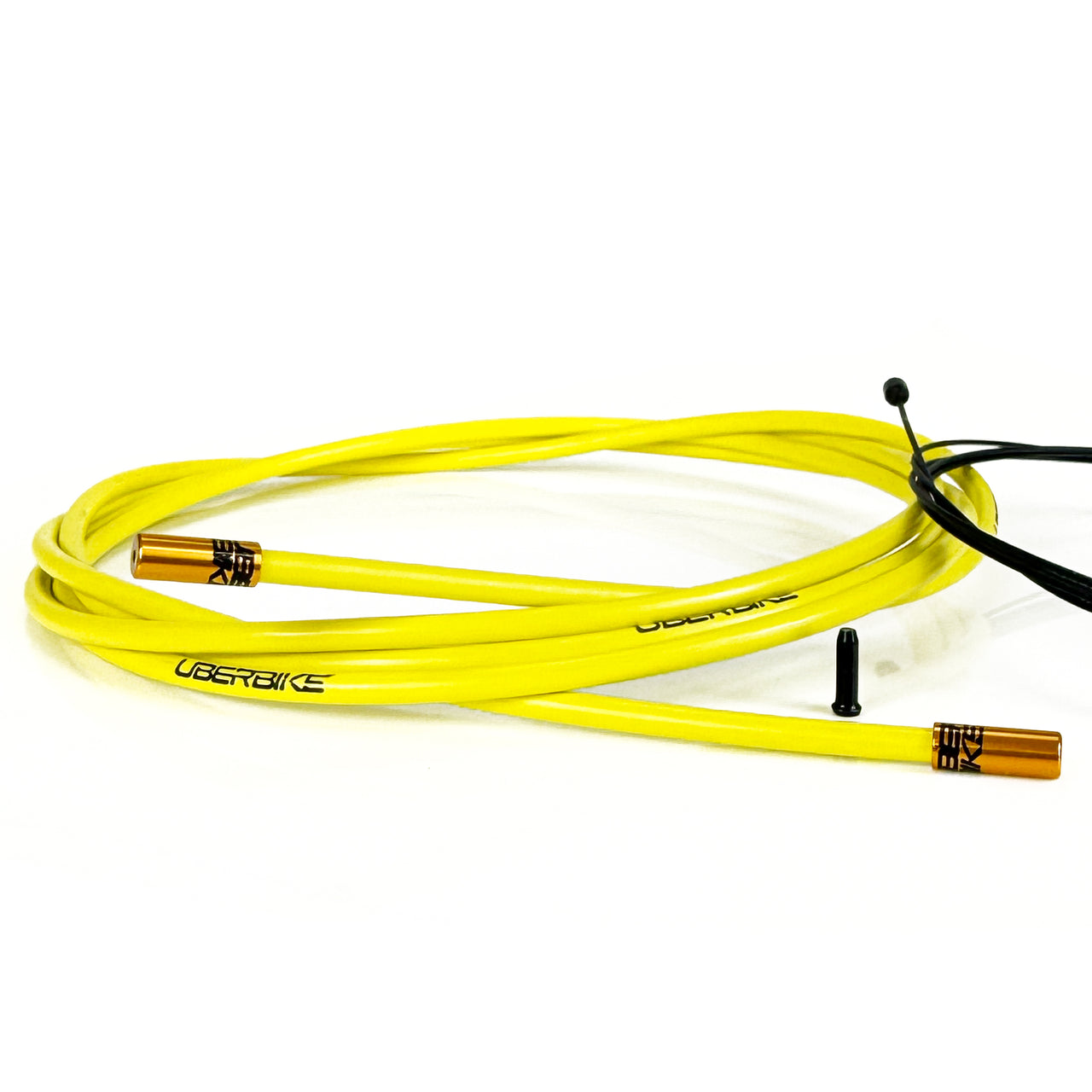 Road Bike Gear Cable Kit - Yellow with Sealed Ferrules