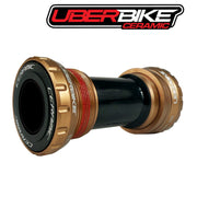 Uberbike ceramic HT2 MTB/Road bottom bracket on a white background with Uberbike logo above.
