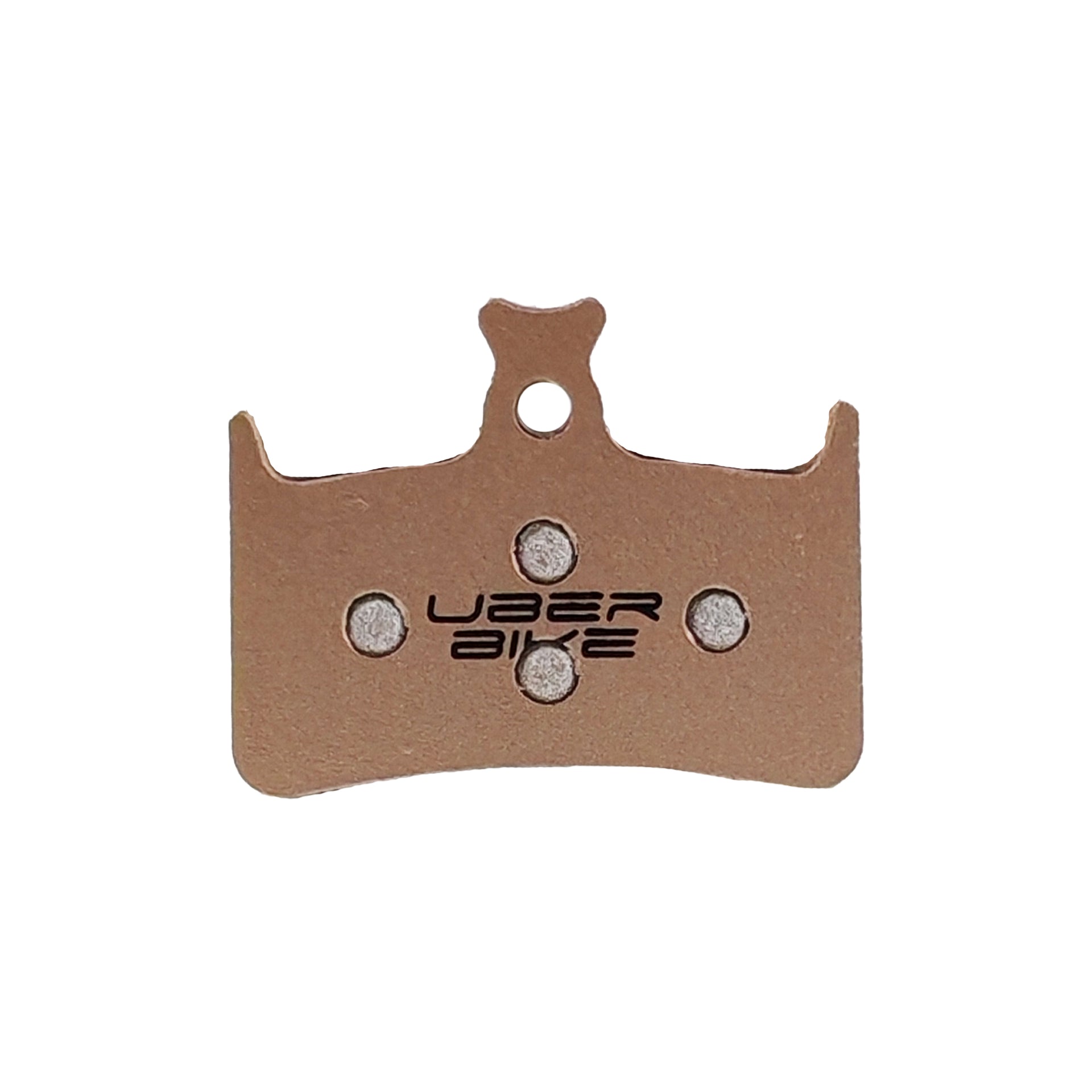 Hope Tech 3 E4 bronze coloured disc brake pads on a white background