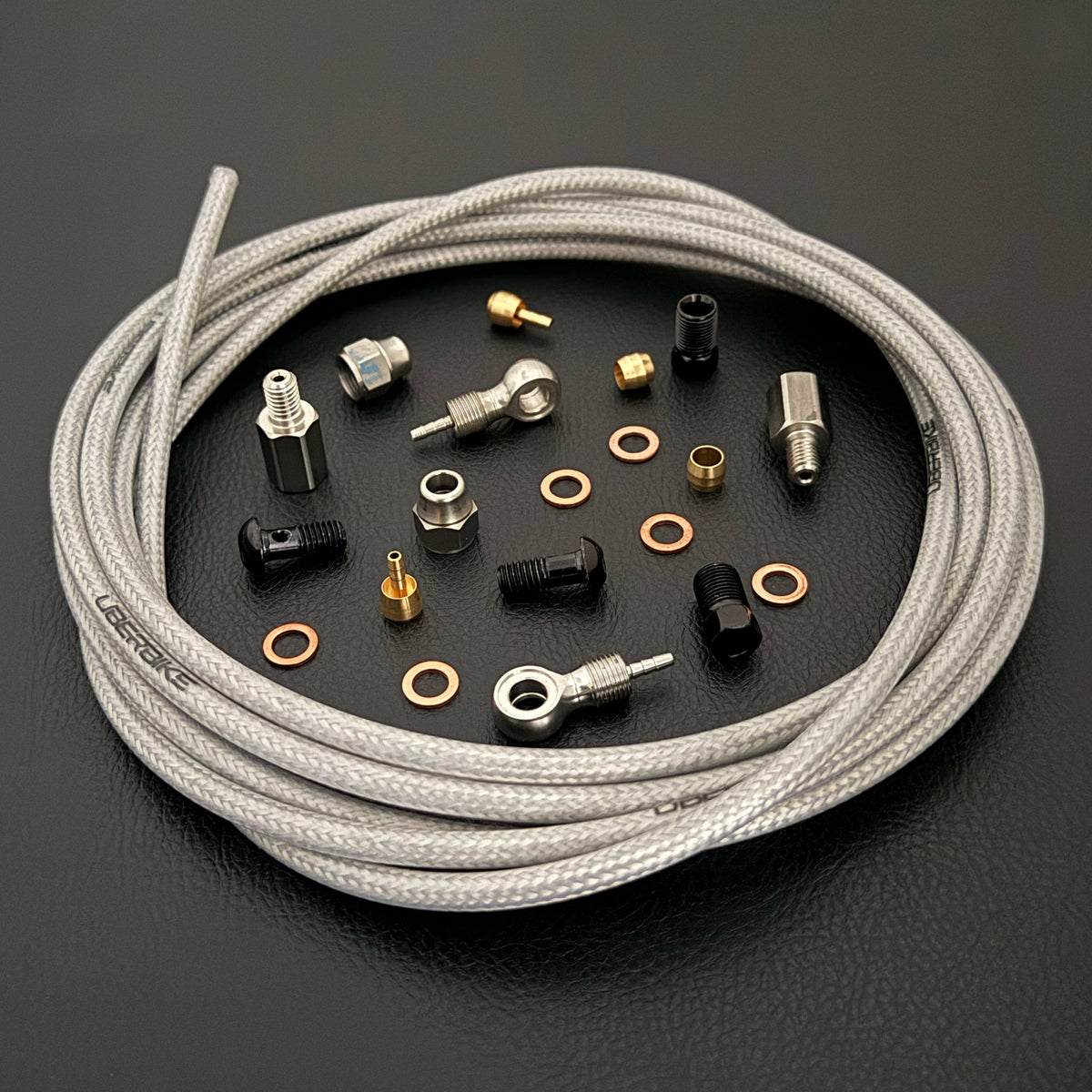 Hope Tech 4 / V4 Compatible Hydraulic Stainless Steel Braided Brake Hose Kit