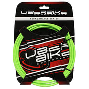 green hydraulic brake hose kit with Uberbike branded packaging on a white background