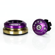 Purple and gold headset with 'Uberbike' branding on a white background.