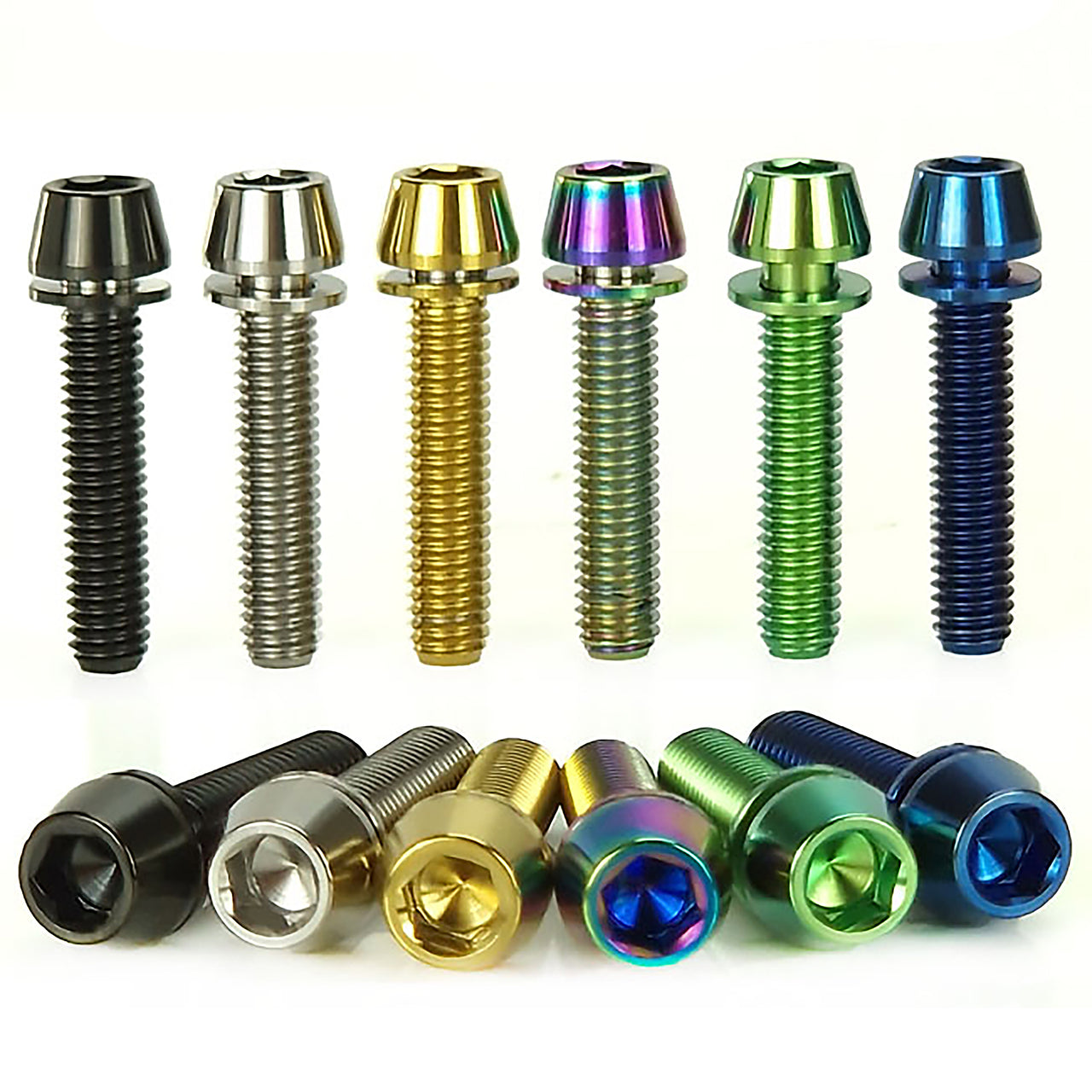 Uberbike Titanium M6x28mm Disc Brake Caliper Mount Bolt Upgrade Kit – Colour Options