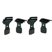 black finned 4 piece magura MT5 disc brake pads on a white background