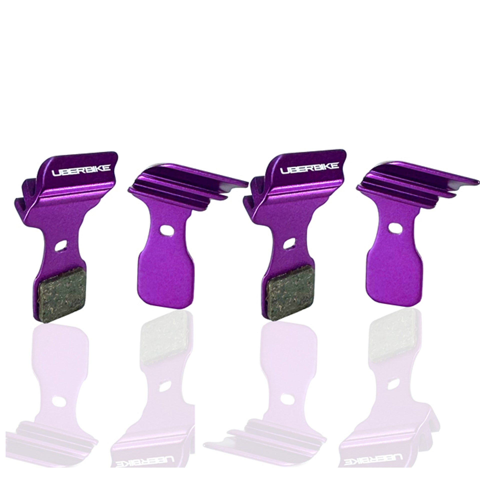 Purple magura MT7 polar tech disc brake pads on a white background