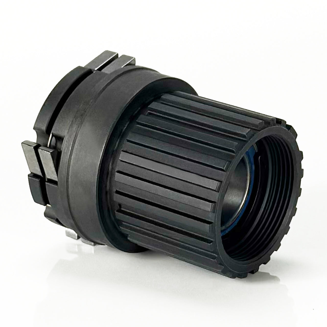 Shimano 4 pawl microspline freehub body on a white background