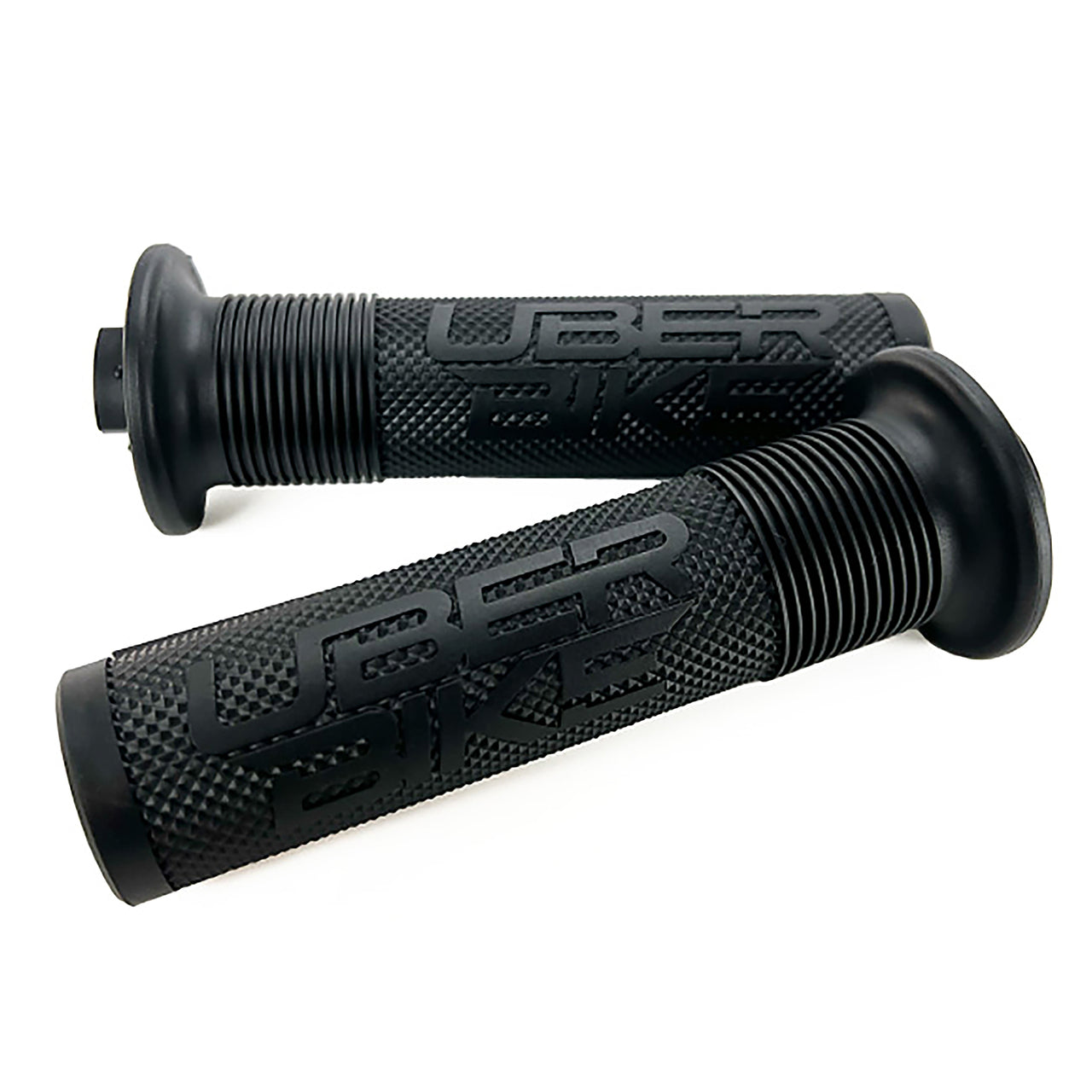 Uberbike Mushroom Waffle Lock on Grips with Flange - Grip Builder