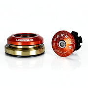 Integrated orange headset with Uberbike branding on a white background