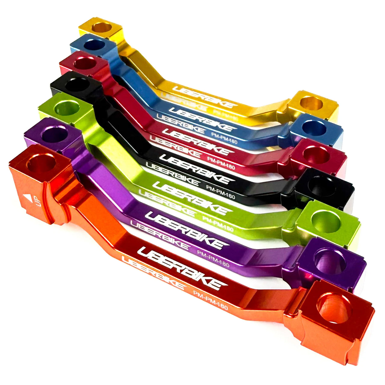 Uberbike Post to Post PM6/160mm Direct Mount to 180mm Disc Brake Adapter - Colour Options