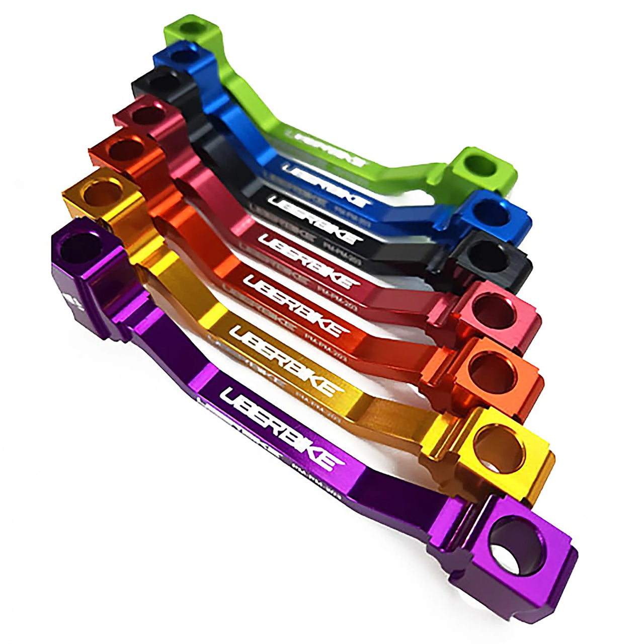 Uberbike Post to Post PM7/180mm Direct Mount to 203mm Disc Brake Adapter - Colour Options