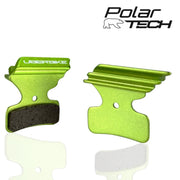 GreenUberbike brake pads  on a white background, featuring Polar Tech branding.