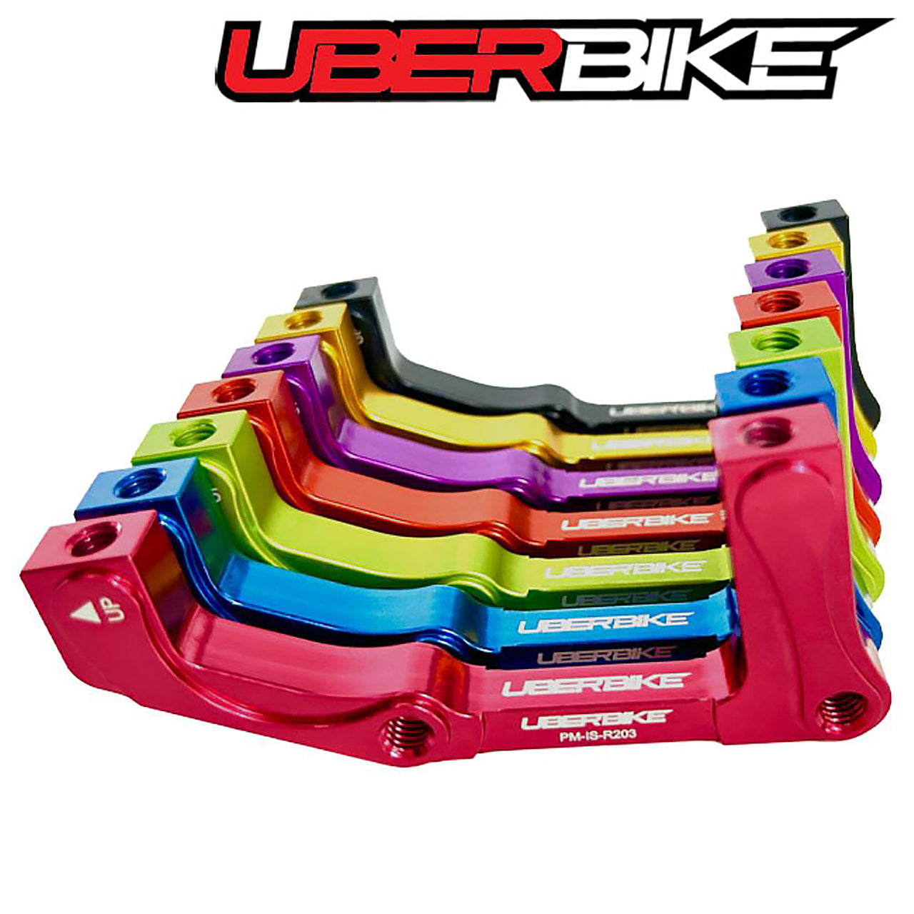 Uberbike Rear Post to IS 203mm Disc Brake Mount adapter - Colour Options
