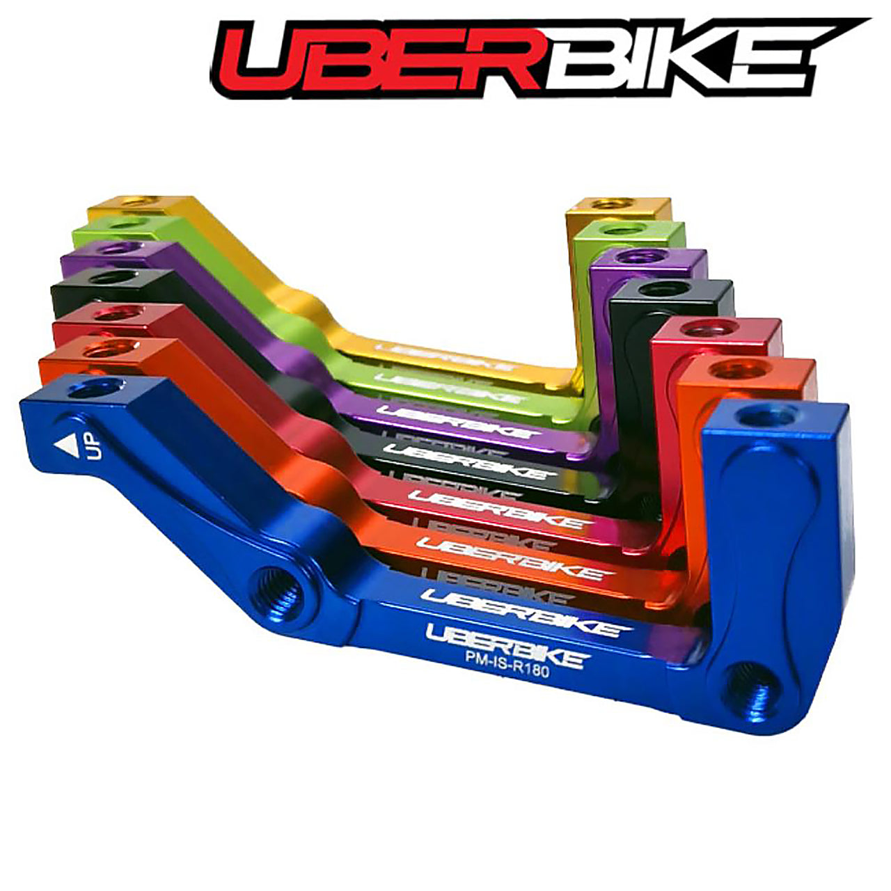 Uberbike Rear Post to IS 180mm Disc Brake Mount adapter - Colour Options