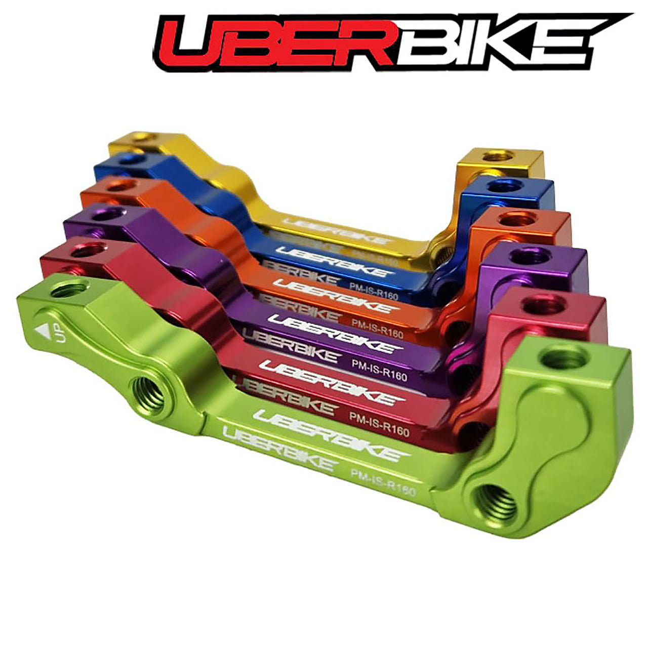 Uberbike Rear Post to IS 160mm Disc Brake Mount adapter - Colour Options