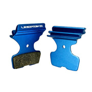 blue finned sram code rsc disc brake pads on a white background