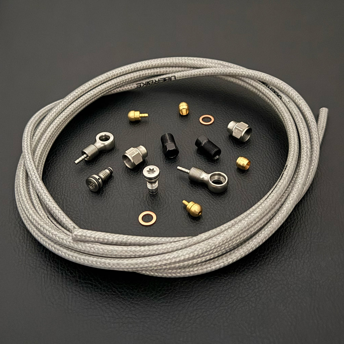 SRAM Code Stealth Ultimate / Silver / Bronze Compatible Hydraulic Brake Hose Kit Stainless Steel Braid