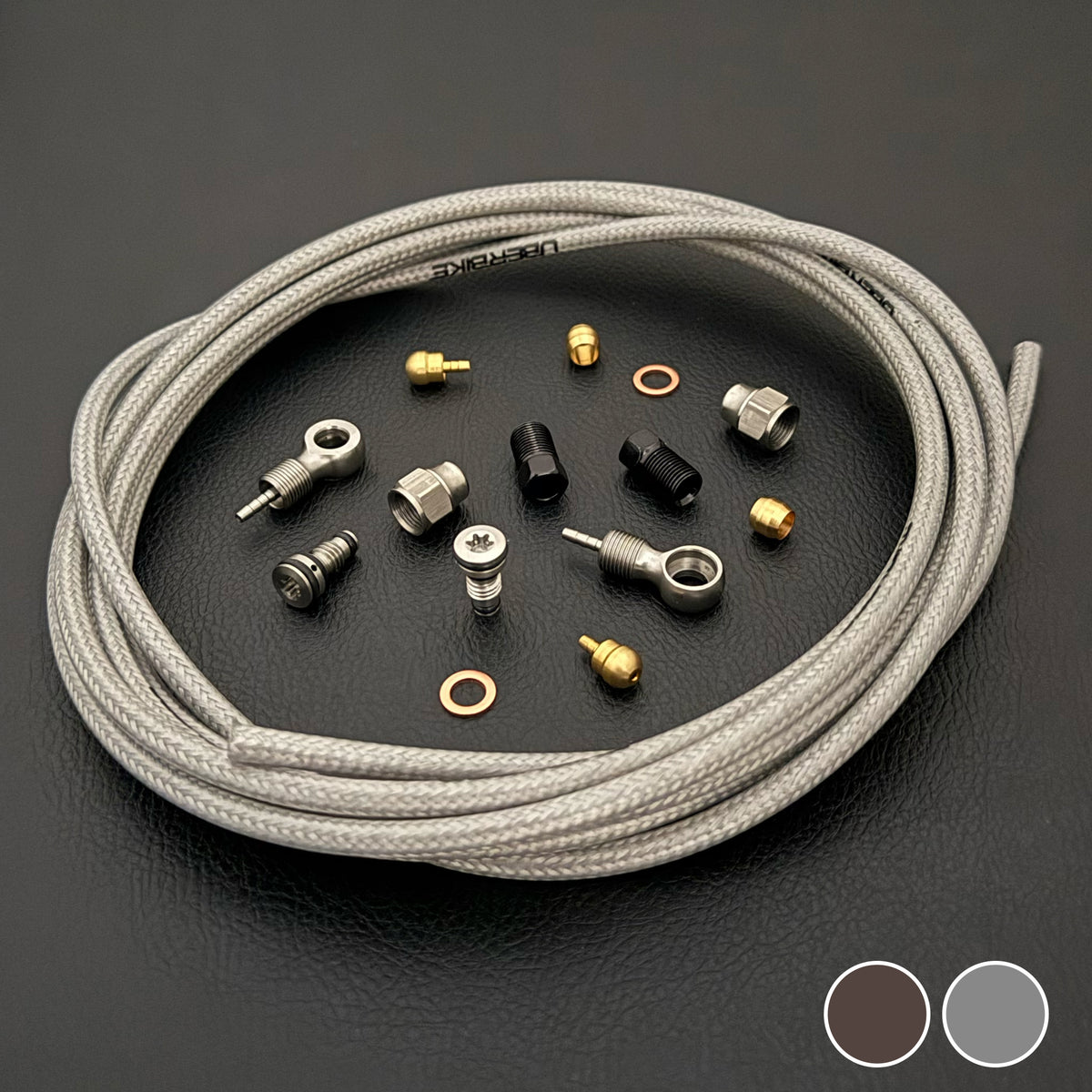 SRAM Code Stealth Ultimate / Silver / Bronze Compatible Hydraulic Brake Hose Kit Stainless Steel Braid