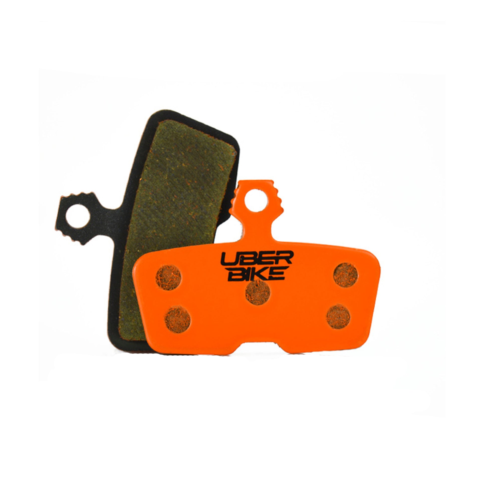 sram code ultimate stealth kevlar brake pads with Uberbike branding on a white background