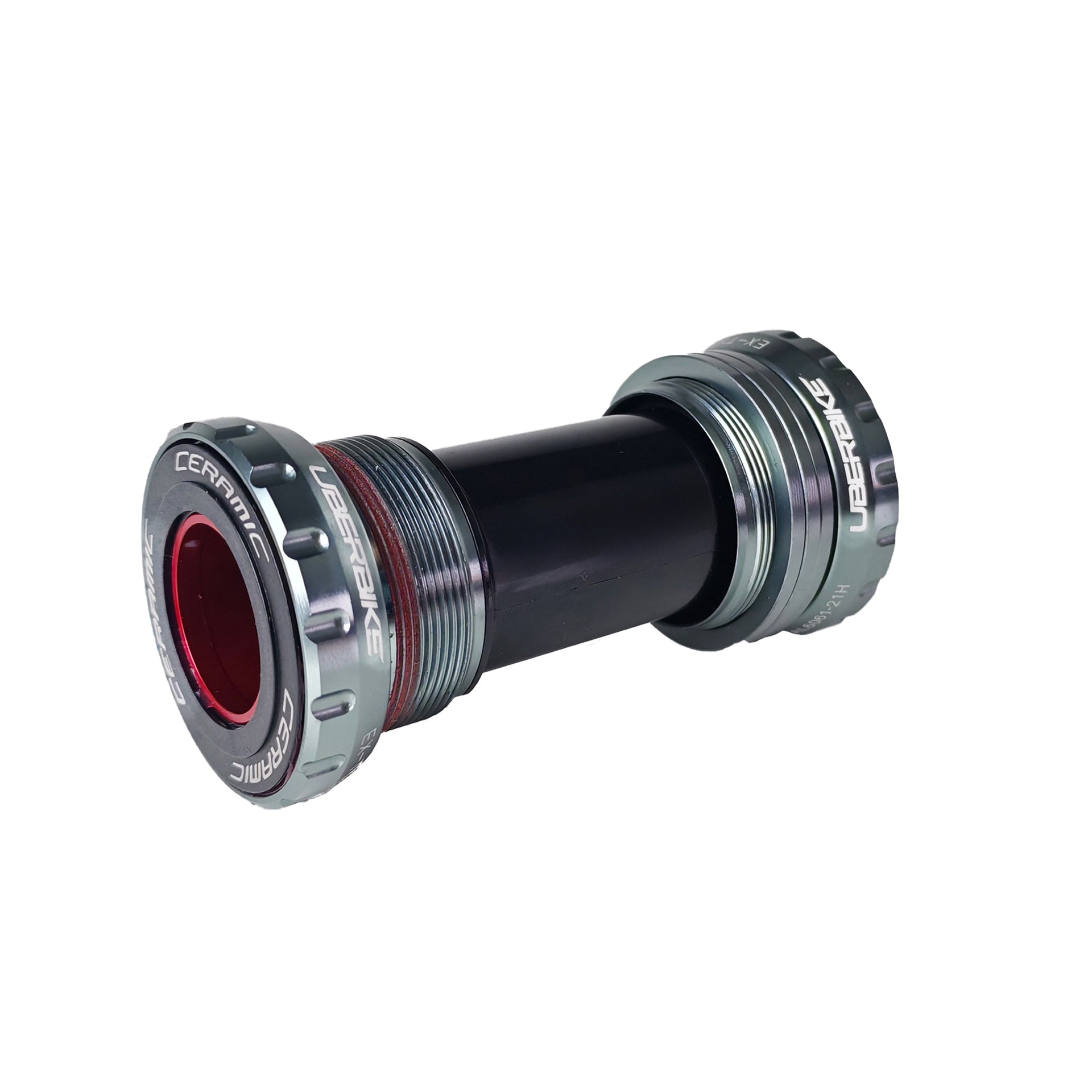 Graphite SRAM GXP bottom bracket with ceramic bearing caps on a white background