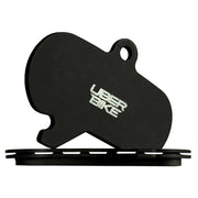 sram maven silver bicycle brake pads with the brand name 'UBERBIKE' printed in white on the front, with a vented backplate shown against a plain white background