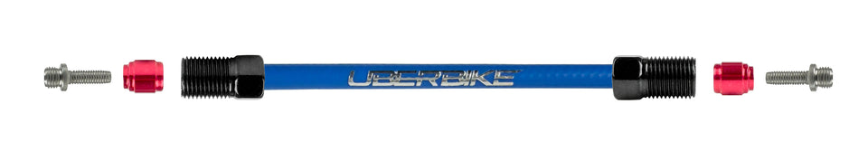 sram straight connector stealthmajig fittings kevlar hydraulic hose with Uberbike branding on a white background