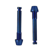 two blue SRAM disc brake retaining pad pins on a white background