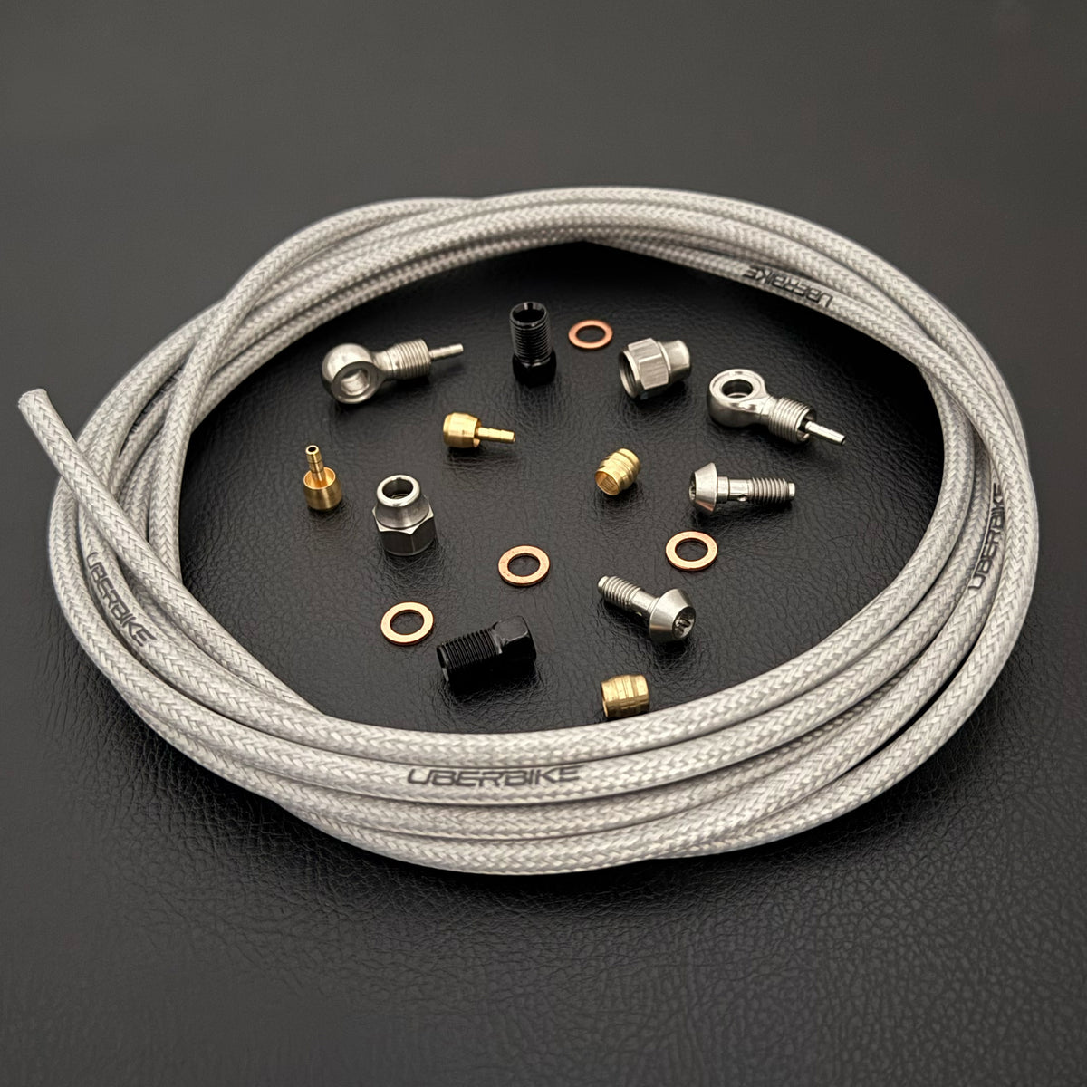 Shigura MT5 eSTOP Compatible Hydraulic Stainless Steel Braid Brake Hose Kit