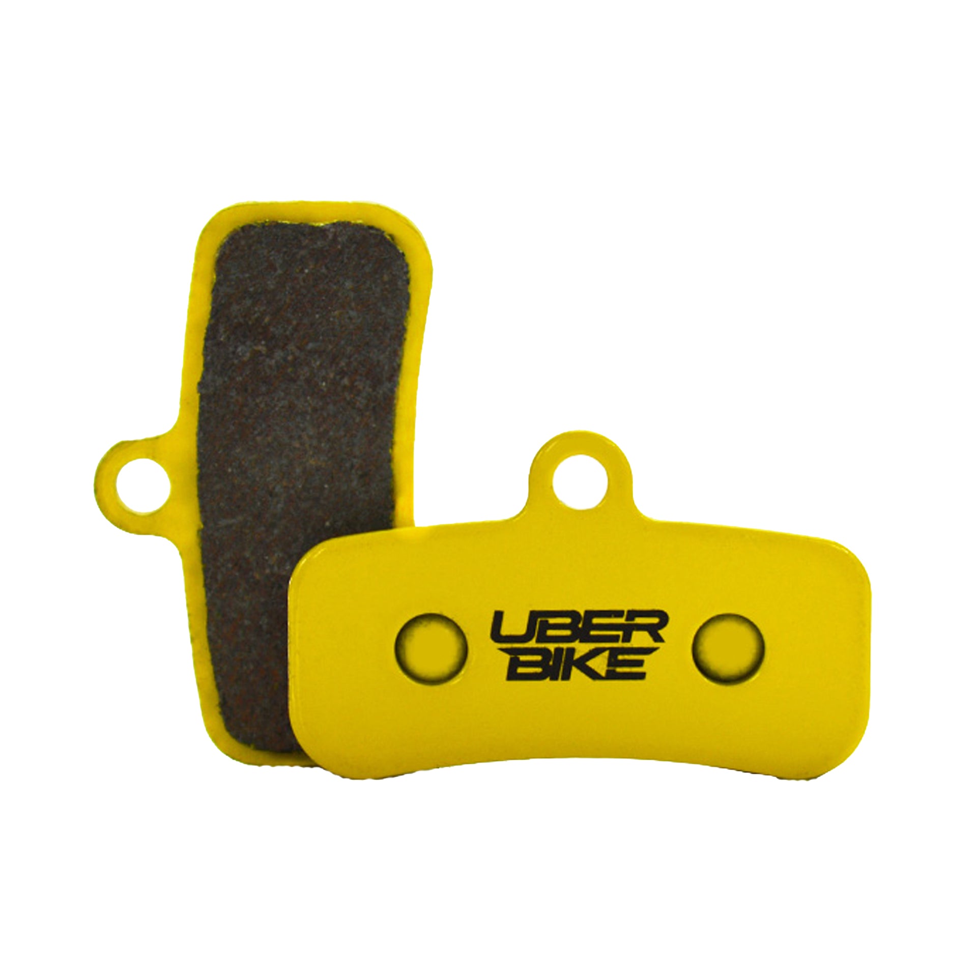 Shimano Deore M6220 Uberbike branded sintered brake pads on a white background
