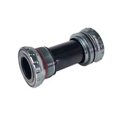 Graphite coloured Shimano HT2 compatible bottom bracket with ceramic bearing caps on a white background