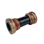 Shimano Hollowtech II bottom bracket in bronze on a white background